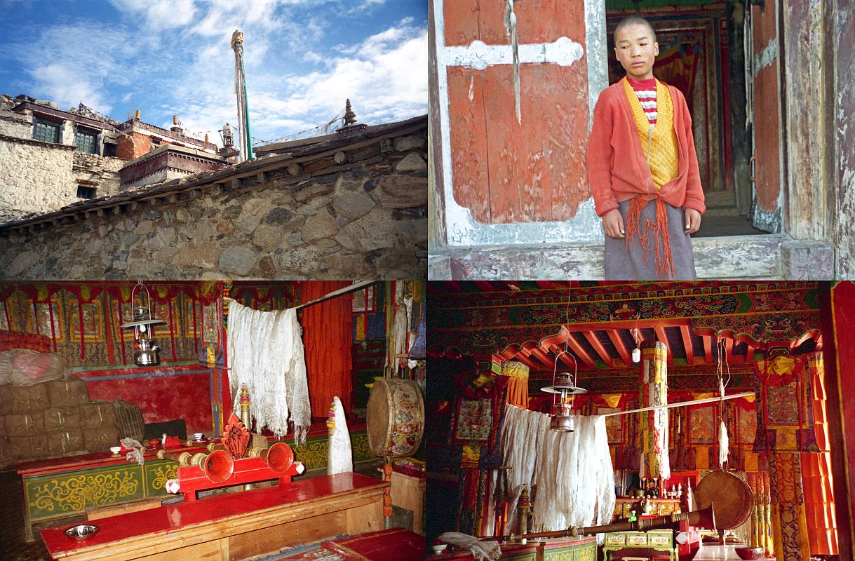 03 Pelge Ling Gompa Containing Milarepa Cave We walked down the hill in 1998 to the Pelgye Ling gompa, which contains Milarepa�s Cave.